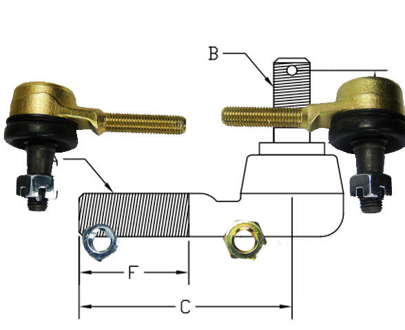 2x Spurstangenkopf für Kreidler Mustang 170 / 250 Quad