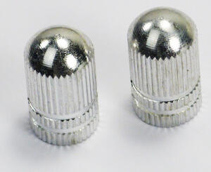 Ventilkappen BULLET silber 1 Paar Auto Motorrad Moped Roller Fahrrad