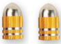 Valve Caps Silver Gold anodized Bullet Style