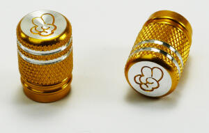 Valve Caps Silver Gold anodized