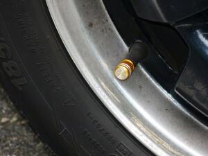 Valve Caps Silver Gold anodized