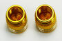 Valve Caps Silver Gold anodized