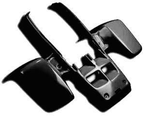 Kotflügel Banshee YFZ350 schwarz matt Set