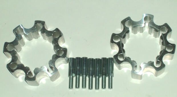 2x Spurverbreiterungen 100mm Lochkreis hinten Spezial 8 Zoll Felgen SMC, Barossa, Kreidler, SEIKEL, Explorer, Rex, Stinger, Kasea, Yamaha YFS 200 Blaster