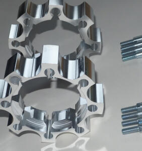 2x Spurverbreiterungen 100mm Lochkreis hinten Spezial 8 Zoll Felgen SMC, Barossa, Kreidler, SEIKEL, Explorer, Rex, Stinger, Kasea, Yamaha YFS 200 Blaster