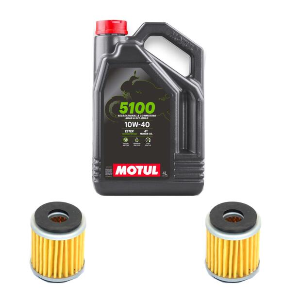 2x Ölfilter für Yamaha YFZ 450 10W40 Mototöl Kundendienstset
