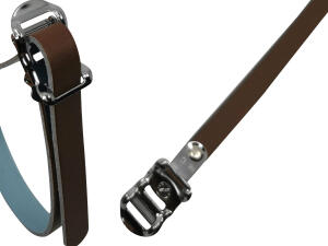 Kunstleder Fahrrad Pedal Riemen Paar Braun