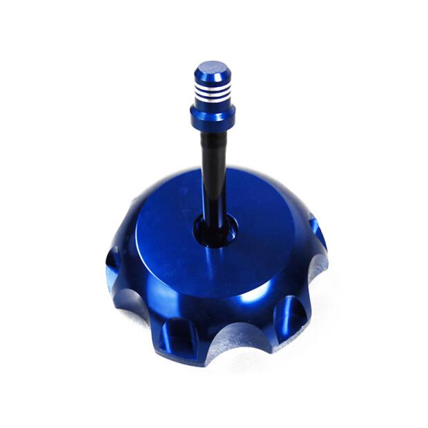 Aluminum Gas Tank Cap in Blue with Vent Valve for Kawasaki KX F 250