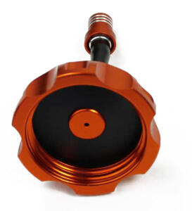 Aluminum Gas Tank Cap in Orange with Vent Valve for Tomos all Models