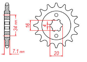 Front sprocket 13 teeth KTM 125 Duke