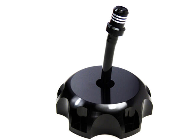 Aluminium Tankdeckel mit Entlüftungsventil Schwarz Kawasaki KX / KX F 250 (02)