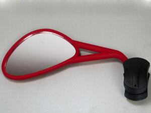 Enduro - Spiegel rot mit Kugelgelenk klappt ein bei Sturz und Widerstand