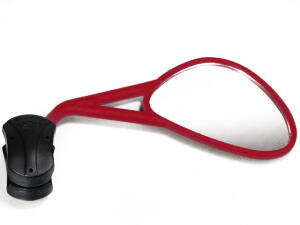 Enduro - Spiegel rot mit Kugelgelenk klappt ein bei Sturz und Widerstand