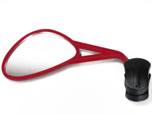 Enduro - Spiegel rot mit Kugelgelenk klappt ein bei Sturz und Widerstand