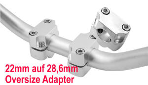 CNC Streetfighter Lenkererhöhung Böcke Rizer Lenker Adapter 28,6mm auf 22mm