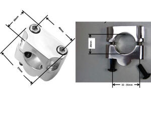 2x Lenkerklemme 22mm auf 28,6mm Mofa Moped Mokick
