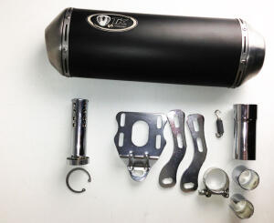 Auspuff BMW R 1200 GS /  Adventure schwarz mit ABE Turbokit