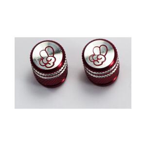 Valve Caps Anodized Red