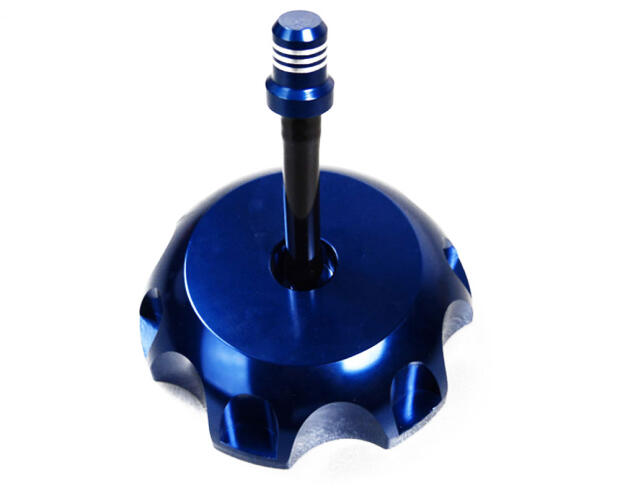 Aluminum Fuel Tank Cap with Vent Valve blue for 65mm