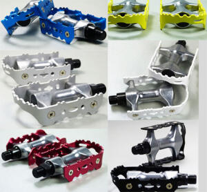 Mofa Cross Aluminium Pedale Eloxiert Blau