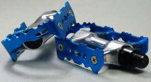 Mofa Cross Aluminium Pedale Eloxiert Blau