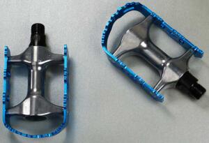 Mofa Cross Aluminium Pedale Eloxiert Blau