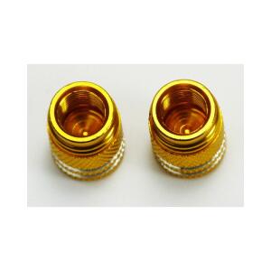 Aluminum anodized valve caps 4 pcs Tires Wheels Tuning Gold