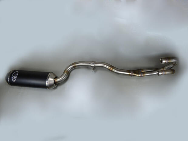 Exhaust Honda XR 600 R with e-mark black edition