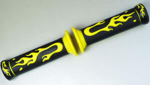 Flammen Griffgummi Motorrad Enduro Moto-Cross Gelb