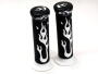 Flammen Griffgummi Motorrad Enduro Moto-Cross Weiss