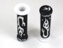 Flammen Griffgummi Motorrad Enduro Moto-Cross Weiss