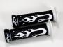 Flammen Griffgummi Motorrad Enduro Moto-Cross Weiss