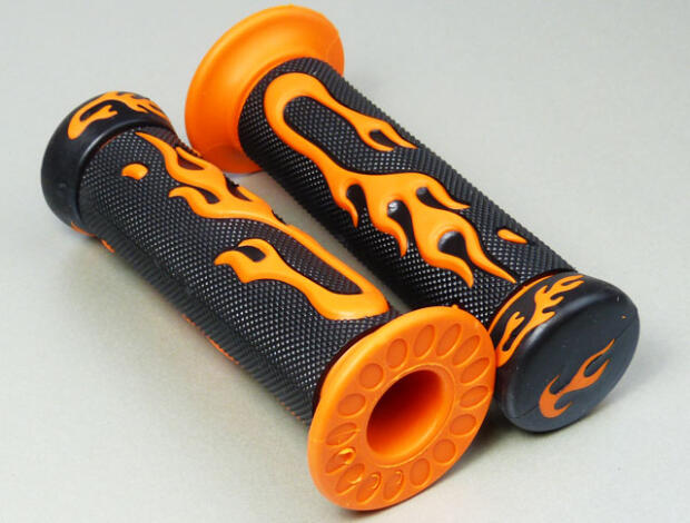 Flammen Griffgummi Motorrad Enduro Moto-Cross Orange