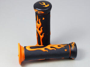 Flammen Griffgummi Motorrad Enduro Moto-Cross Orange