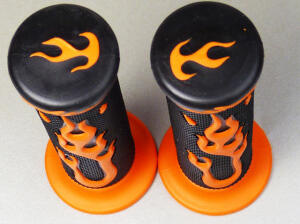 Flammen Griffgummi Motorrad Enduro Moto-Cross Orange
