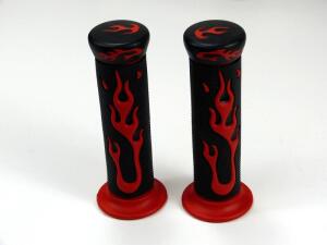 Flammen Griffgummi Motorrad Enduro Moto-Cross Rot