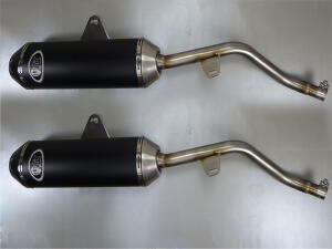 Auspuff für Honda NX650 Dominator 88-96 Doppelte Endtöpfe