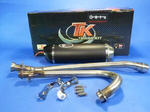 Auspuff mit Tuning Krümmer CF Moto 500 mit ABE Carbon