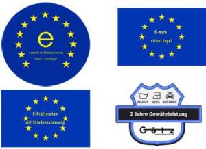 Auspuff mit Tuning Krümmer CF Moto 500 mit ABE Carbon