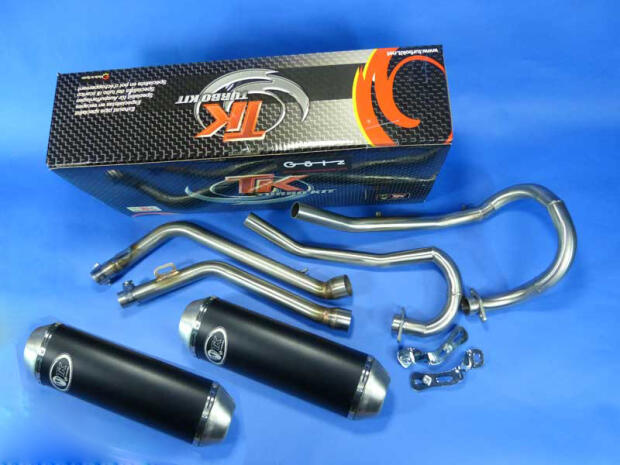 Exhaust for Honda FMX 650 with e-mark black edition