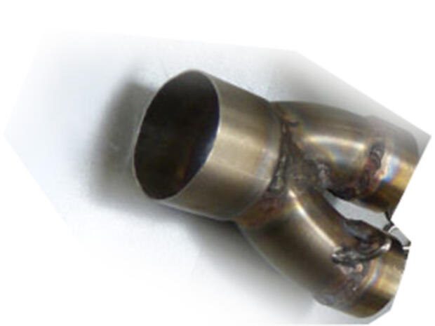 Adapter 2-1 hinten  links 45mm Kawasaki KFX 700  Krümmeranschluss 32mm