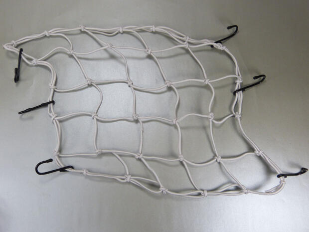 Motorrad Gepäcknetz und Transportnetz weiß Grau