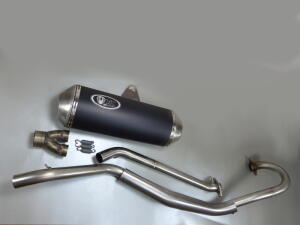 Auspuff für Kawasaki KFX 700 mit ABE Black Edition Auspuffanlage