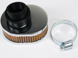 Luftfilter Oval chrom 28/35mm Klassik