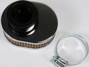 Luftfilter Oval chrom 28/35mm Klassik