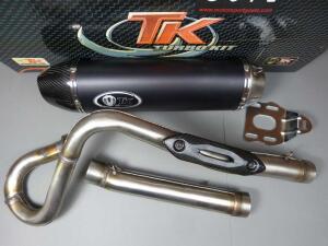 Auspuff mit Krümmer Carbon für Dinli DMX 270 - 350 Masai A300 DL 801-802 Rookie 300