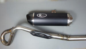 Auspuff mit Krümmer Carbon für Dinli DMX 270 - 350 Masai A300 DL 801-802 Rookie 300