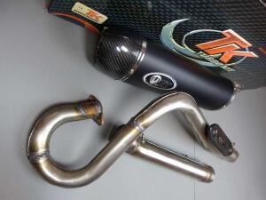 Auspuff mit Krümmer Carbon für Dinli DMX 270 - 350 Masai A300 DL 801-802 Rookie 300