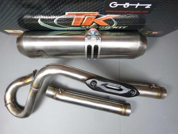 Auspuff mit Krümmer Edelstahl Dinli DMX 270 - 350 Masai A300 DL 801-802 Rookie 300