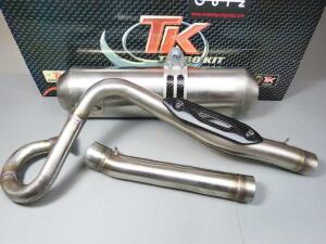 Auspuff mit Krümmer Edelstahl Dinli DMX 270 - 350 Masai A300 DL 801-802 Rookie 300